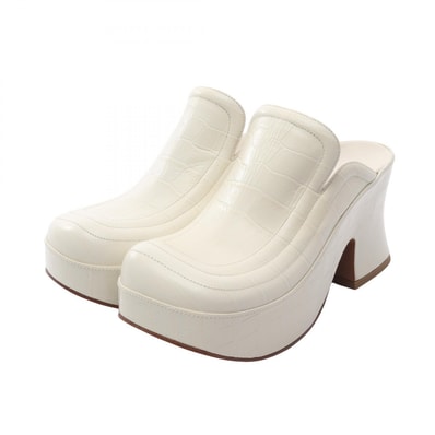 ボッテガヴェネタ BOTTEGA VENETA サンダル 靴 レザー レディース ホワイト系 【中古】