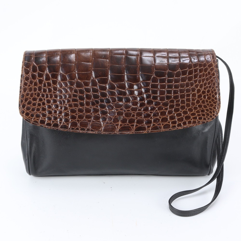 ■美品 ロエベ ショルダーバッグ クロコダイル レザー