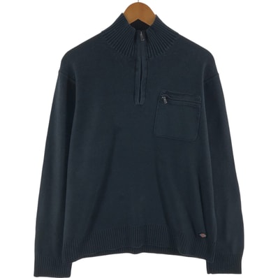 古着 ディッキーズ Dickies コットンニットハーフジップセーター メンズXL相当/eaa527948
