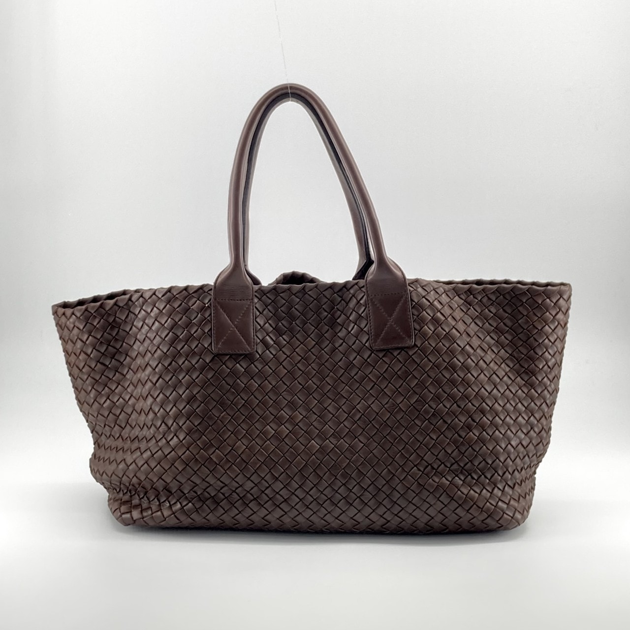 BOTTEGAVENETA(ボッテガヴェネタ) イントレチャート カバ MM ナッパレザー 115664 トートバッグ ブラウン
