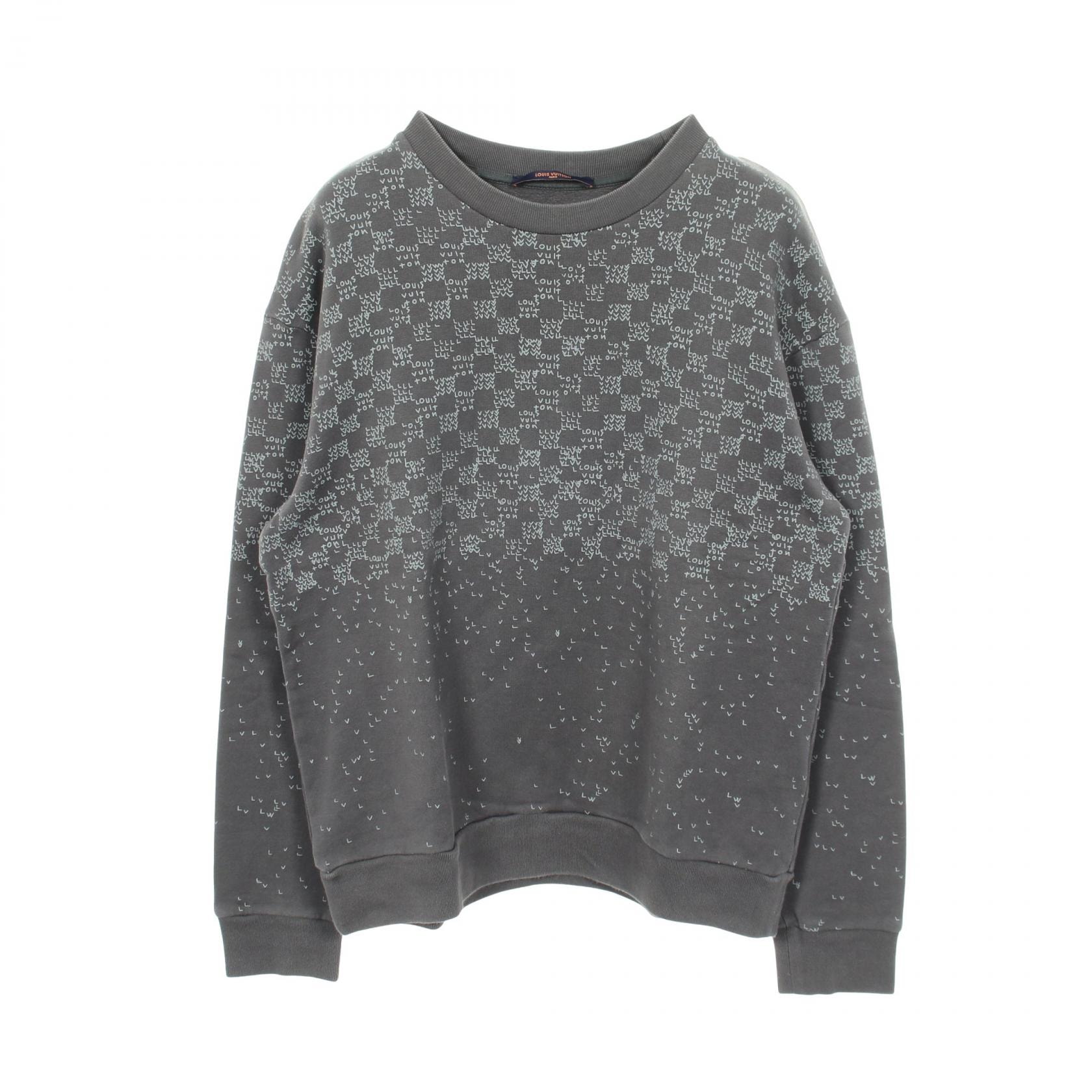 ルイ・ヴィトン LOUIS VUITTON ダミエスプレッドプリンテッド スウェット 衣料品 トップス コットン グレー メンズ グレー系 RM222M IHN HNY11W 【中古】