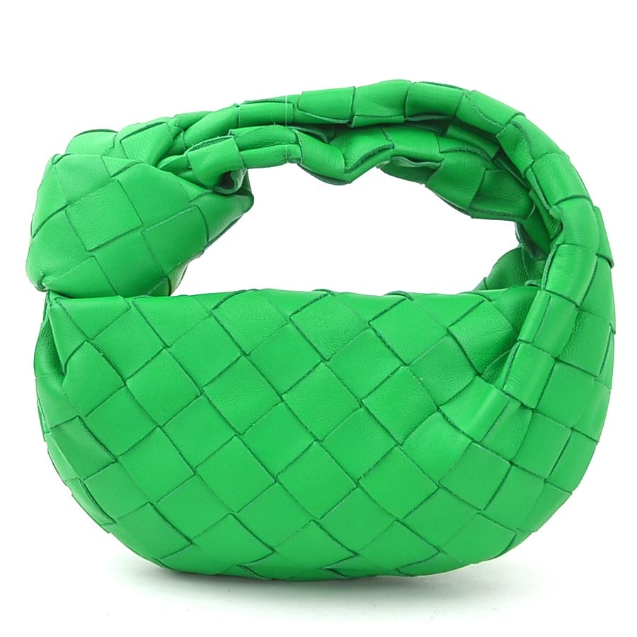 ボッテガヴェネタ BOTTEGAVENETA ハンドバッグ ミニハンドバッグ イントレチャート キャンディ ジョディ レザー グリーン レディース【中古】 90035j