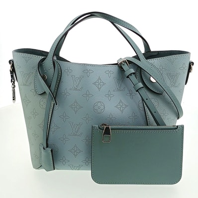 LOUIS VUITTON ルイ・ヴィトン ヒナ PM ハンドバッグ M55905 モノグラムマヒナ ブルー レディース【中古】