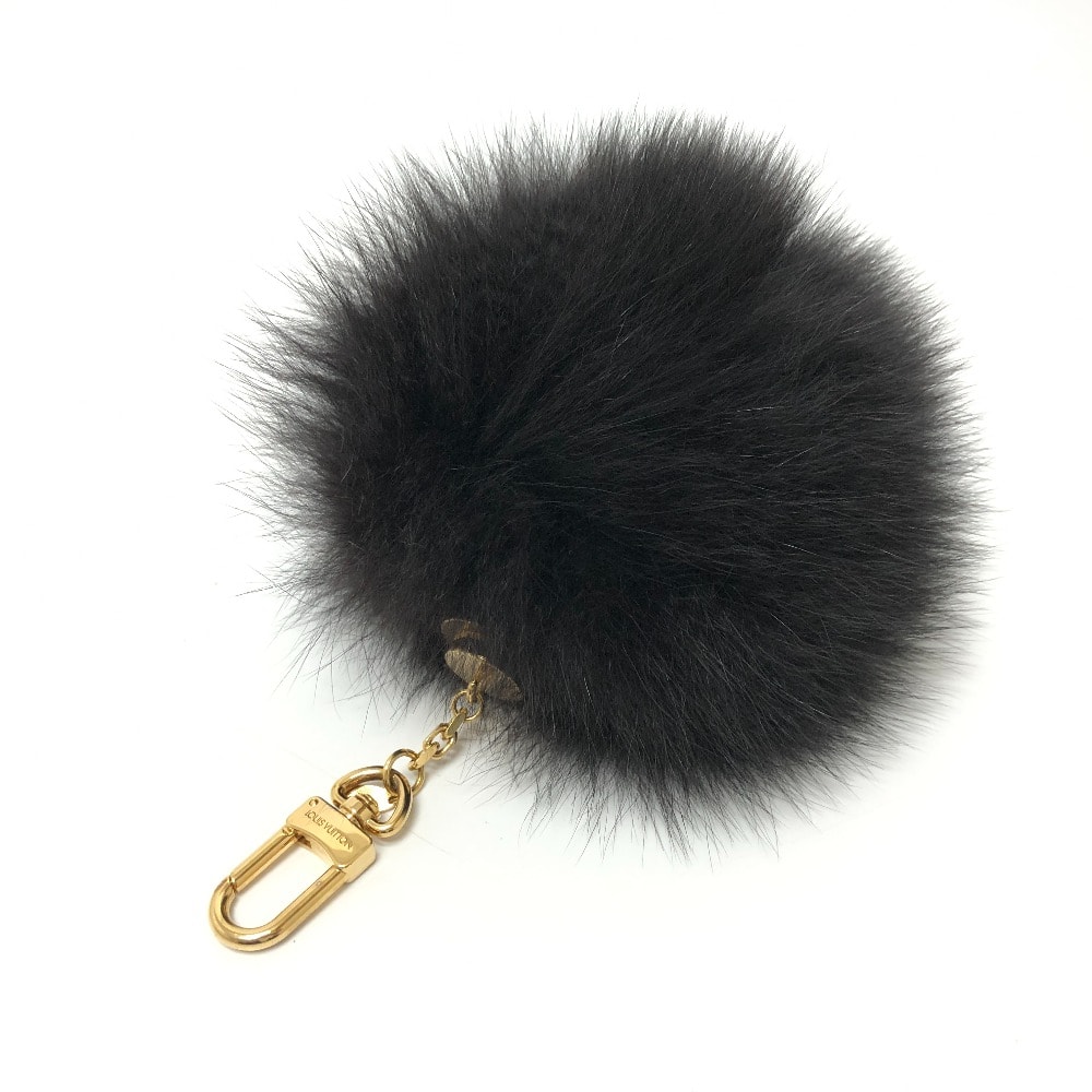 ルイヴィトン LOUIS VUITTON ファジーバブルファー M67372 キーホルダー バッグチャーム ファー ブラック