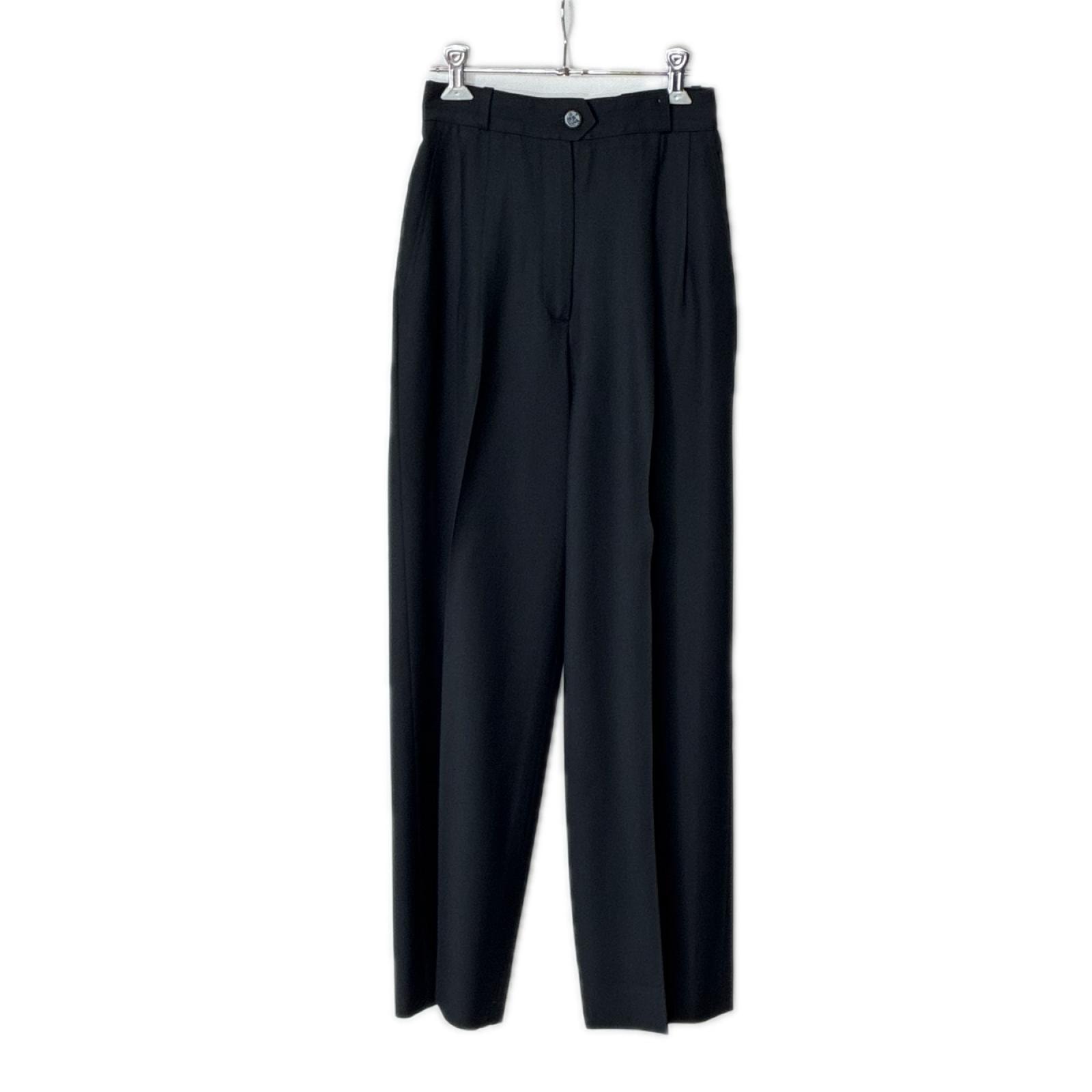 CHANEL シャネル スラックス パンツ SIZE 34 P11137V06489 ブラック レディース