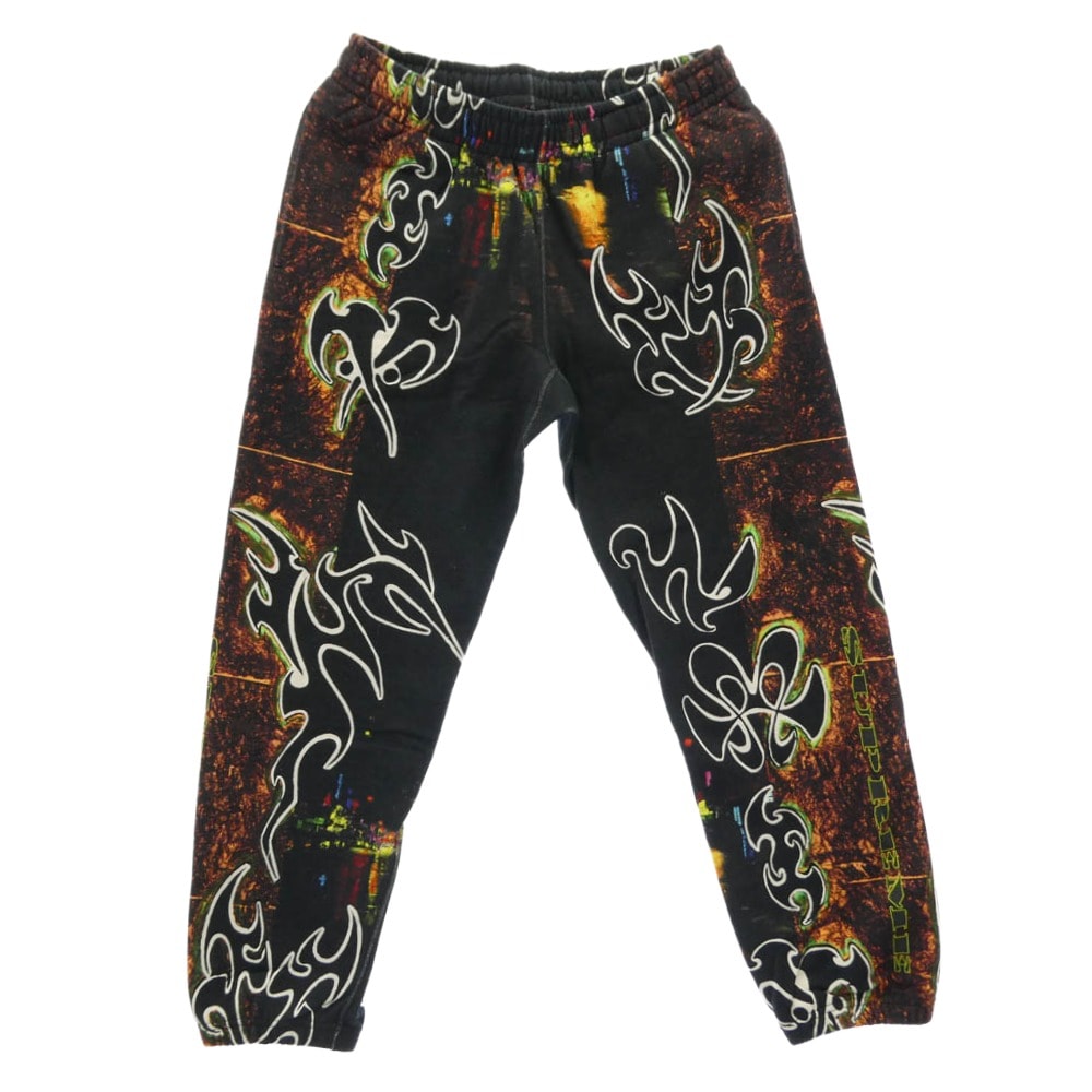 Supreme シュプリーム パンツ 22SS East Broadway Sweatpant イースト ブロードウェイ スウェットパンツ チャコール系 マルチカラー系 S【美品】【中古】