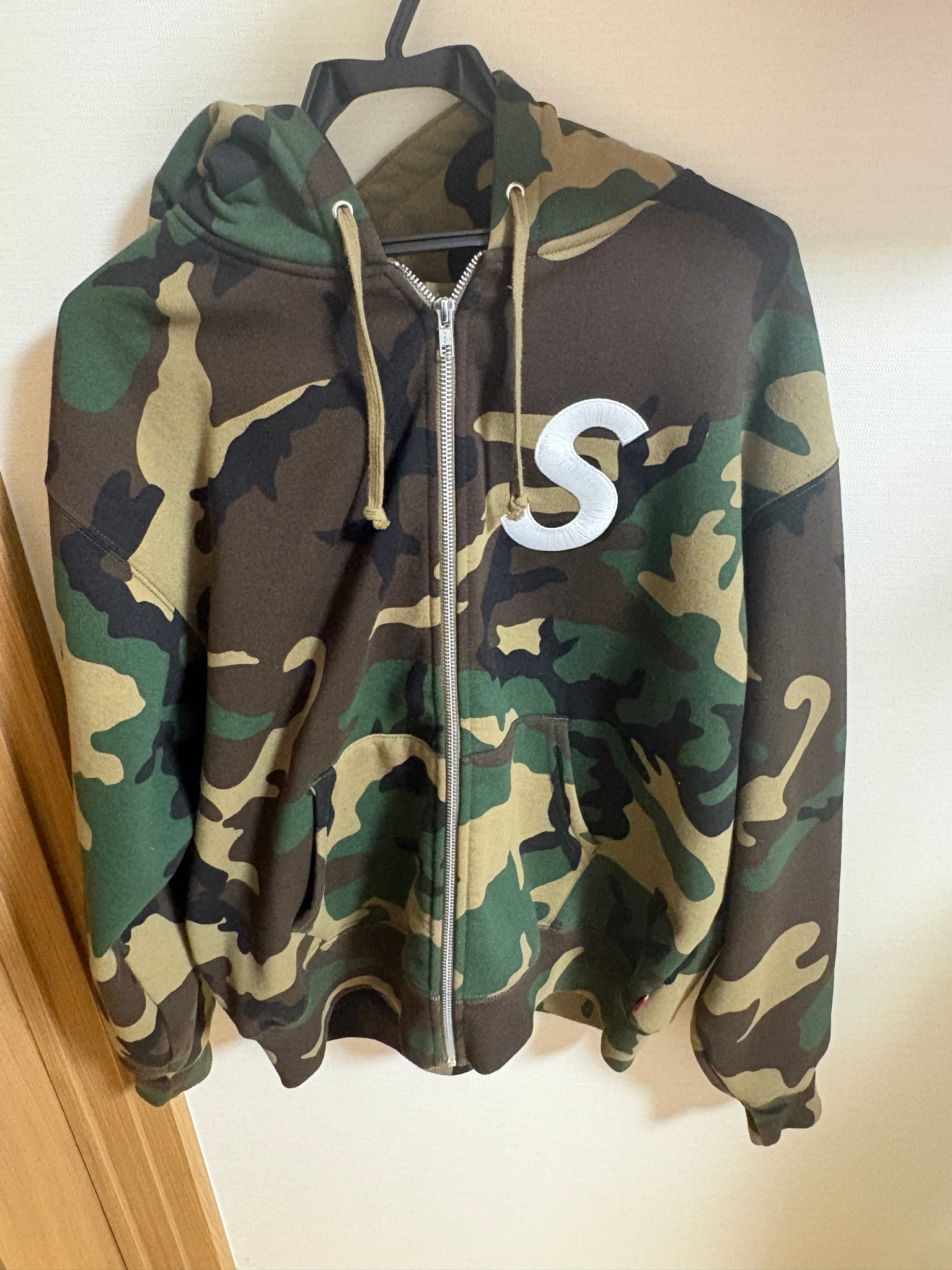 Supreme S Logo Zip Up Hooded Sweatshirt (25FW) "Woodland Camo"