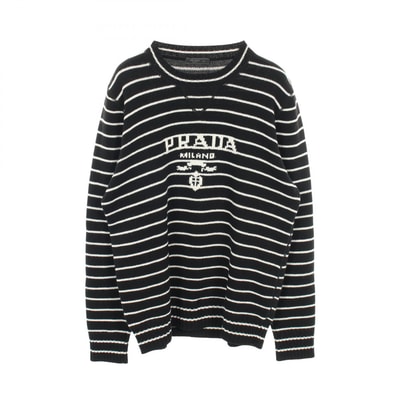 プラダ PRADA ニット 衣料品 トップス ウール カシミヤ メンズ ブラック系 / ホワイト系 【中古】