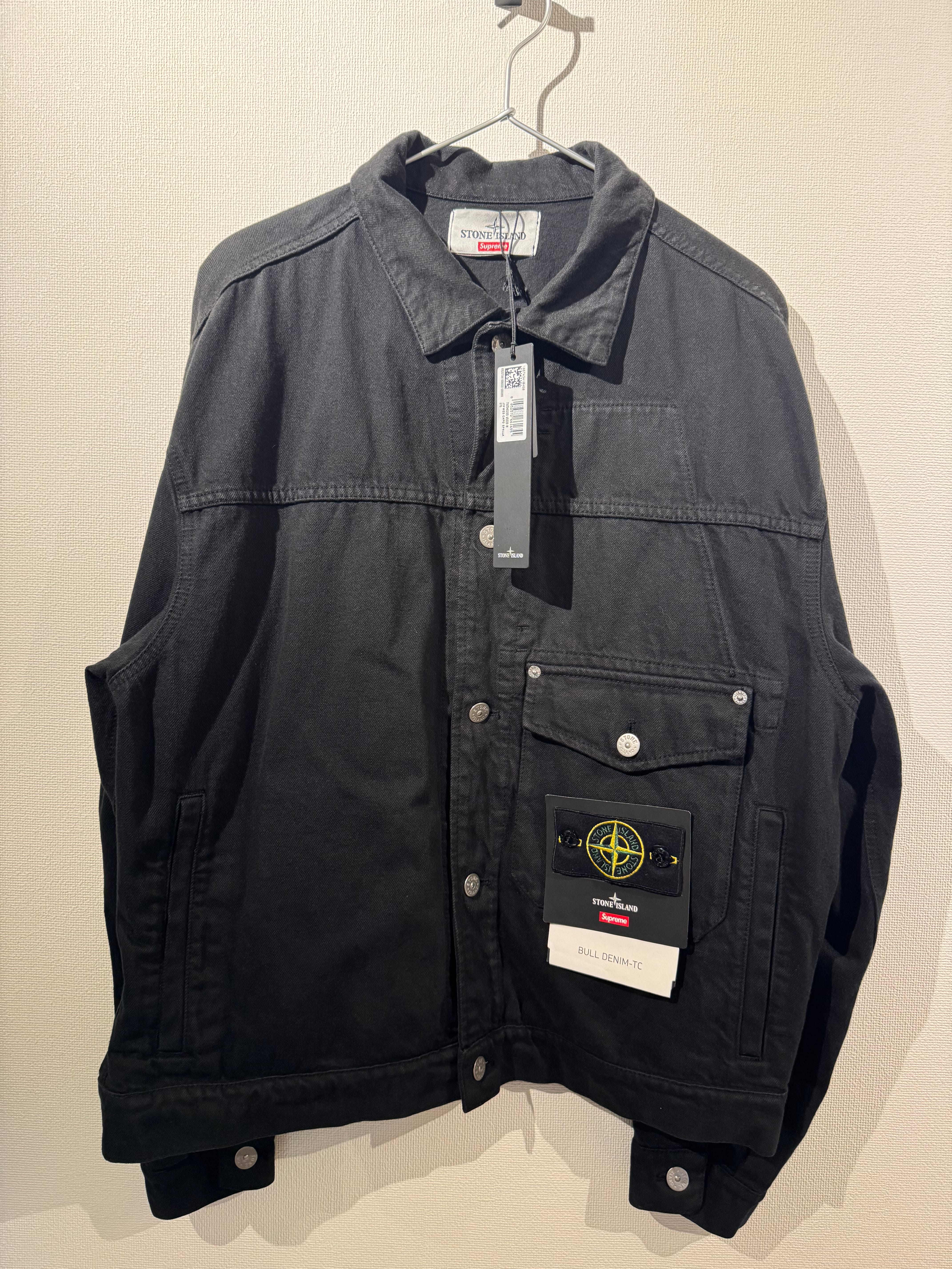 Supreme / Stone Island Denim Trucker Jacket "Black"