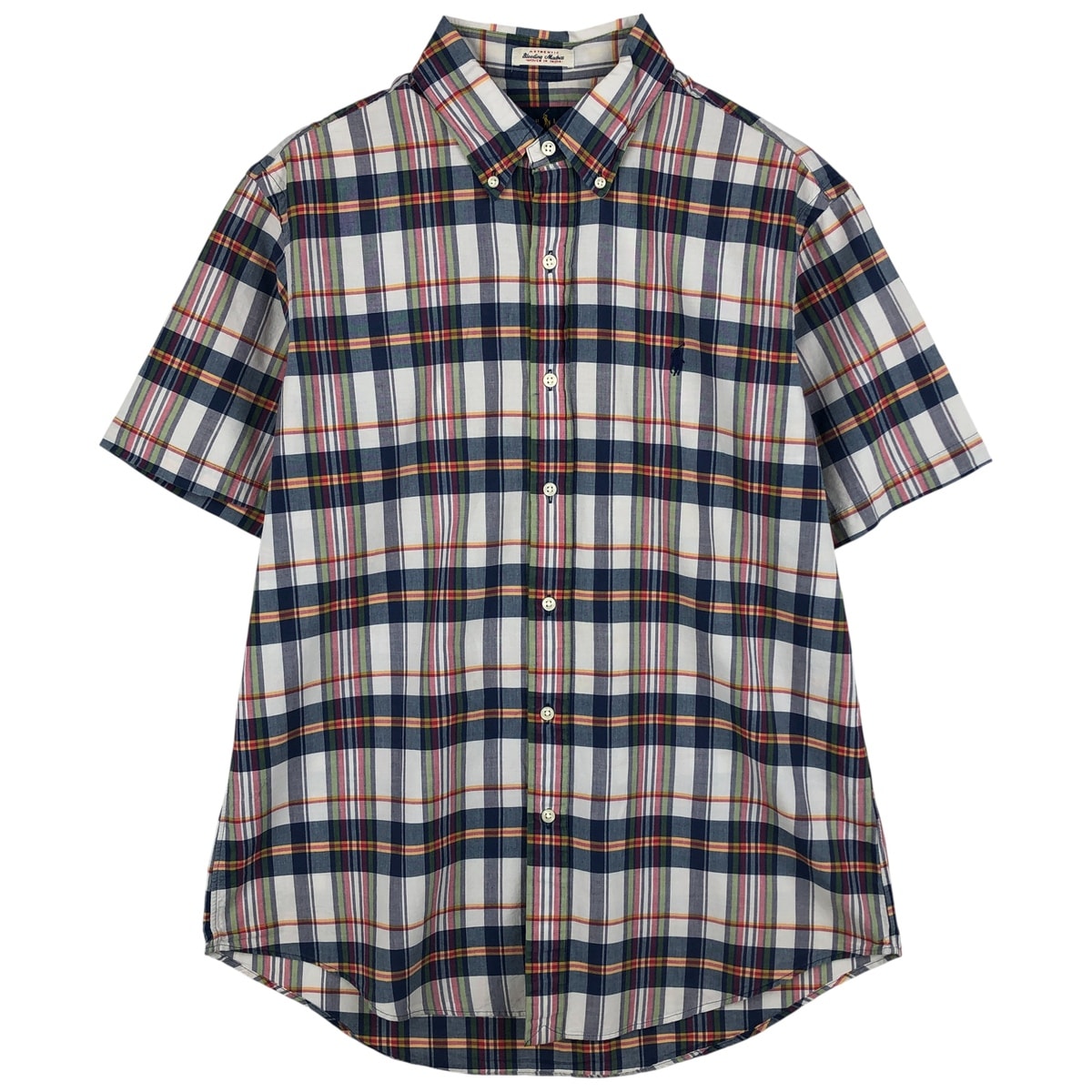 古着 ラルフローレン Ralph Lauren 半袖 ボタンダウン チェックシャツ メンズL相当/eaa604162