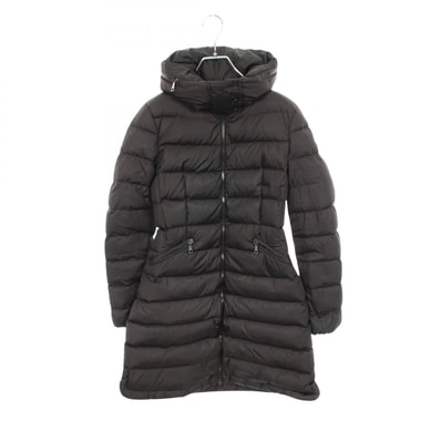 モンクレール MONCLER FLAMMETTE フラメッテ フード付き ダウンジャケット 衣料品 アウター ナイロン レディース ブラック系 49931 【中古】