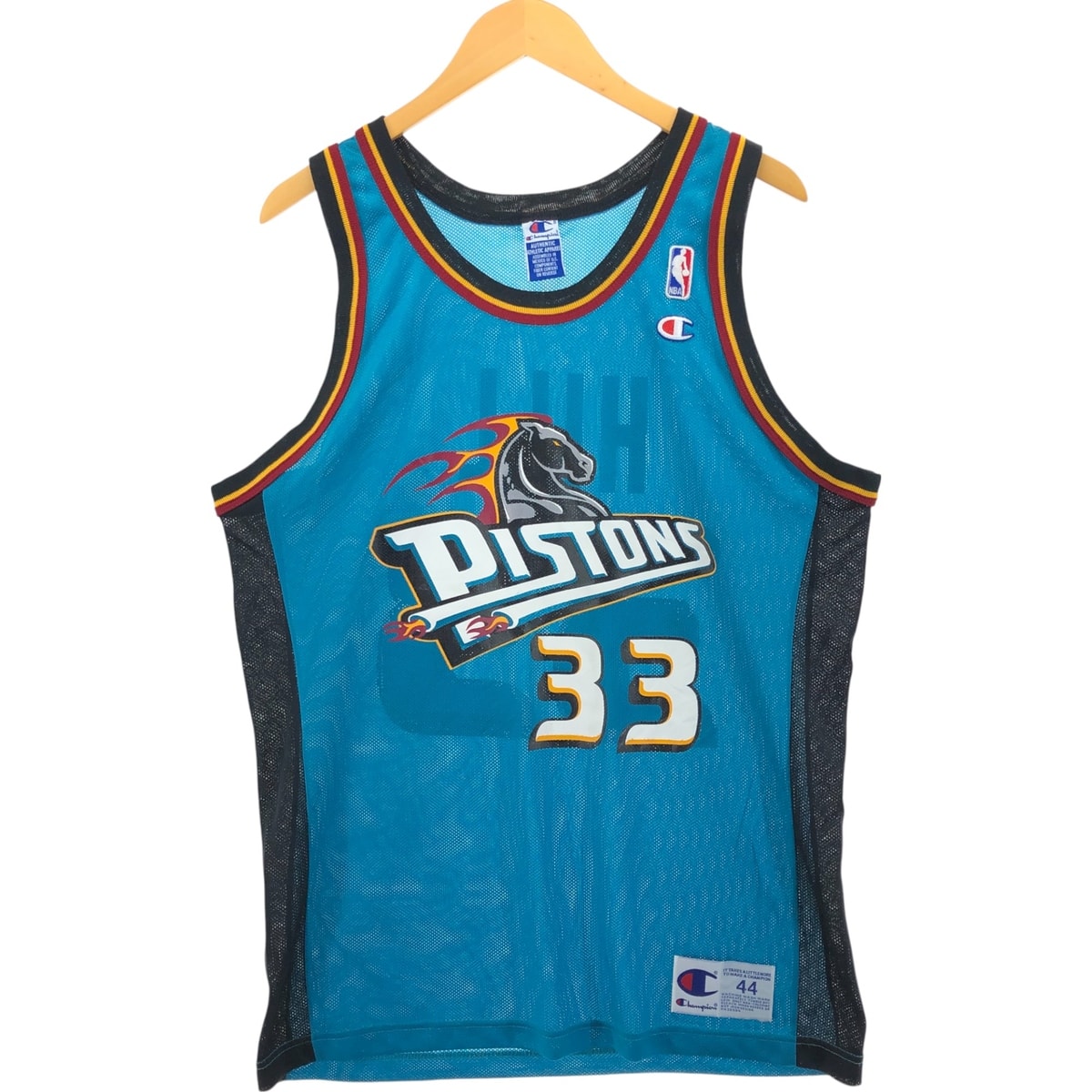 古着 90年代 チャンピオン Champion NBA DETROIT PISTONS デトロイト ピストンズ メッシュ ゲームシャツ レプリカユニフォーム メンズM相当 ヴィンテージ/eaa559197