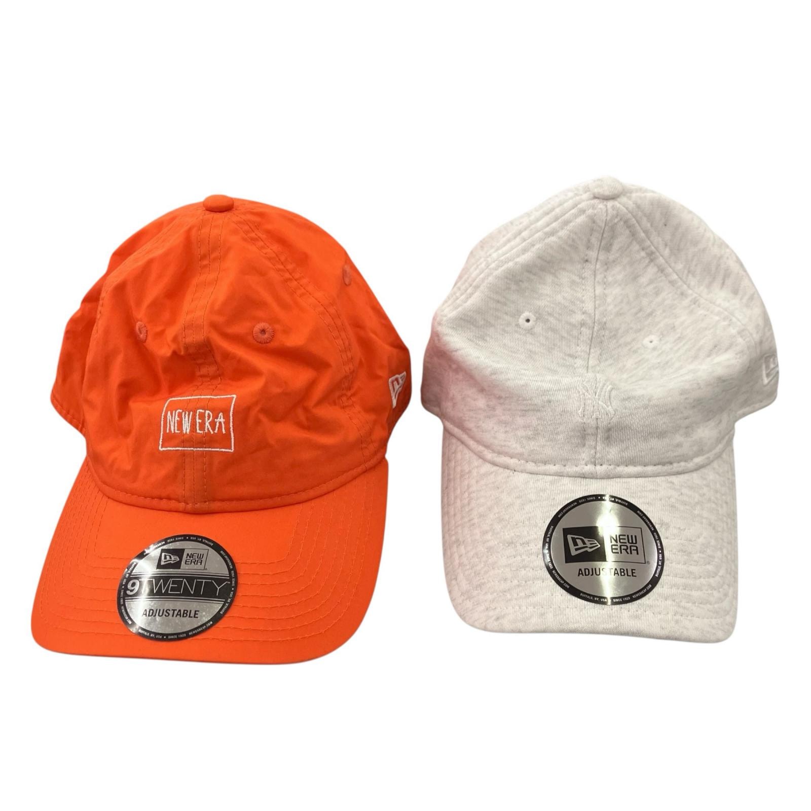 186001 現状品 NEW ERA ニューエラ キャップ まとめ COOPERSTOWN オレンジ 9TWENTY ADJUSTABLE  ユニセックス 2点まとめ売り