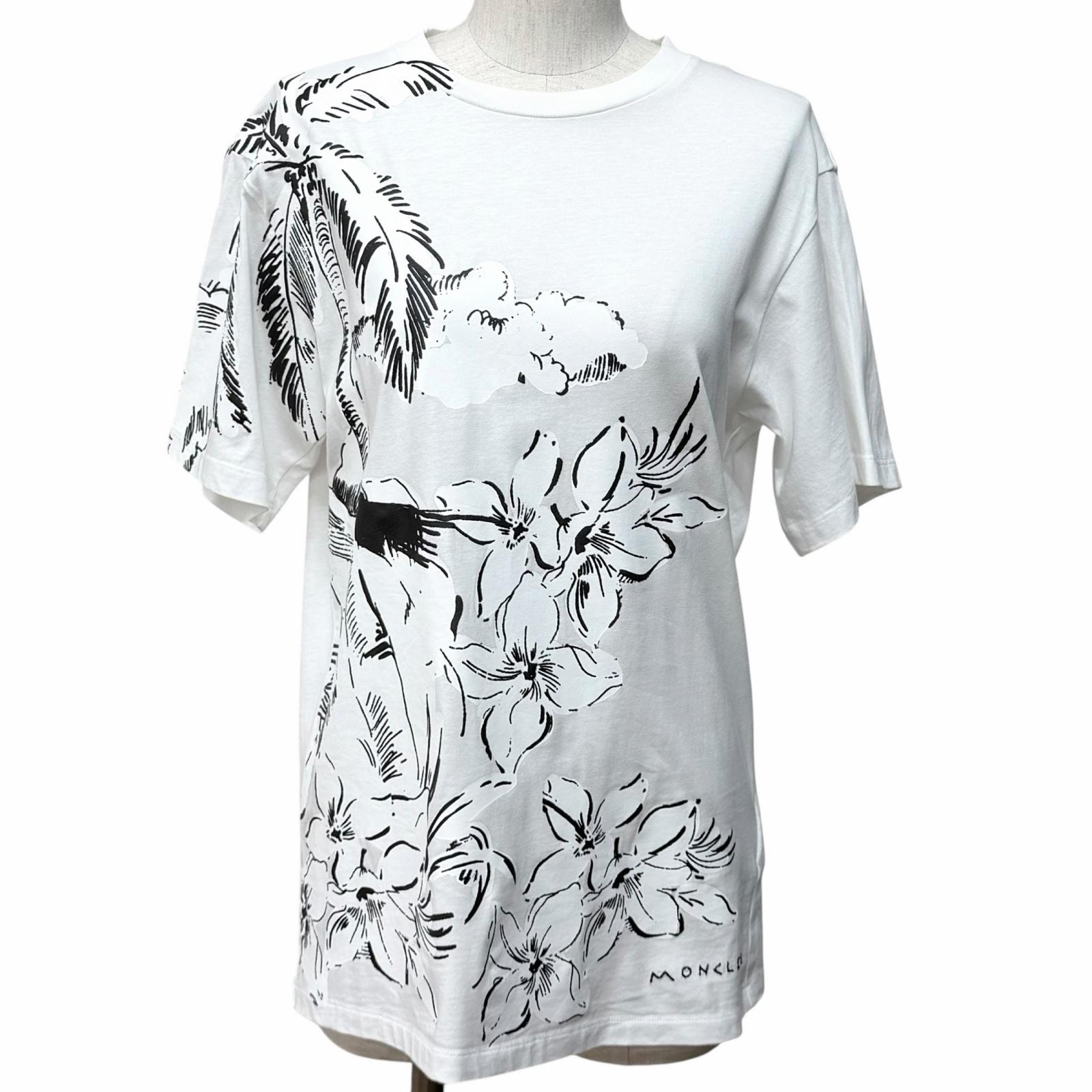 美品 モンクレール 半袖Tシャツ ホワイト レディース XS
