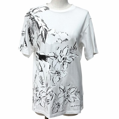 美品 モンクレール 半袖Tシャツ ホワイト レディース XS