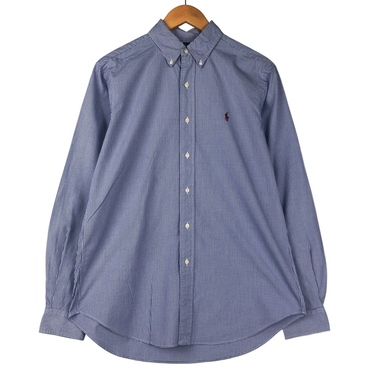 古着 ラルフローレン Ralph Lauren CLASSIC FIT ギンガムチェック 長袖 ボタンダウンチェックシャツ メンズM相当/eaa599090