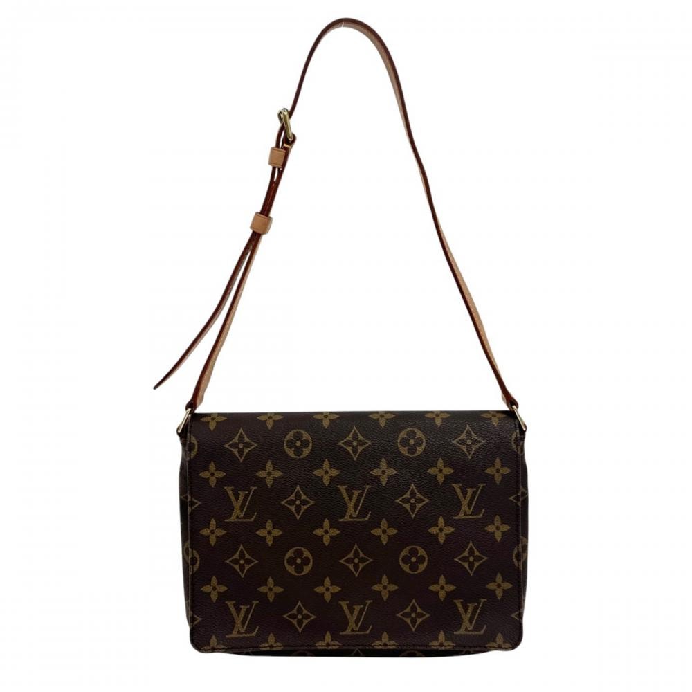 LOUIS VUITTON ルイヴィトン ショルダーバッグ ミュゼット・タンゴショート 肩掛け M51257 モノグラムキャンバス ブラウン 茶 ゴールド金具 レディース【中古品】