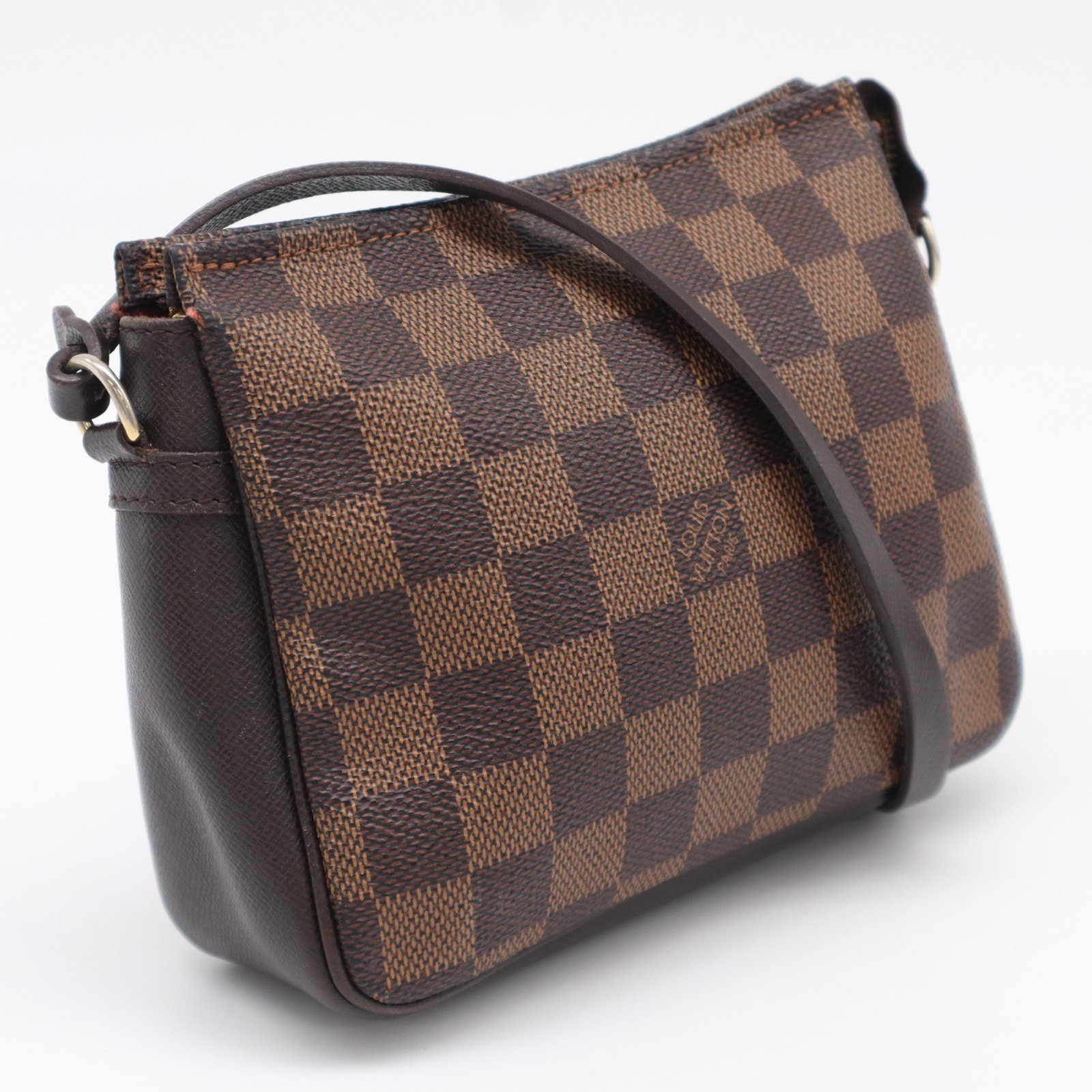 LOUIS VUITTON ルイ・ヴィトン ダミエ トゥルース メイクアップ N51982 ハンドバッグ ブラウン ベージュ コーティングキャンバス レザー レディース