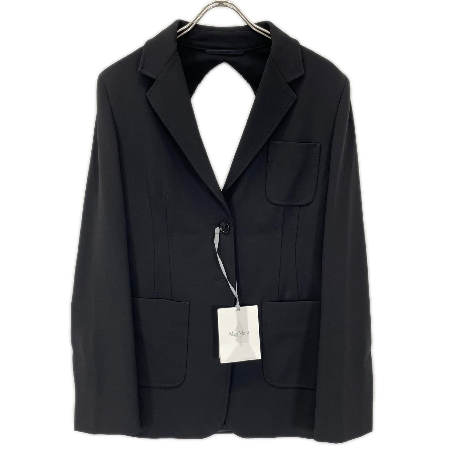 マックスマーラ 25-26AW 25119110236 ブラック バック穴デザイン スーツジャケット 44
