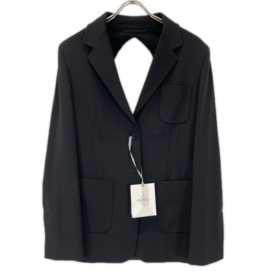 マックスマーラ 25-26AW 25119110236 ブラック バック穴デザイン スーツジャケット 44