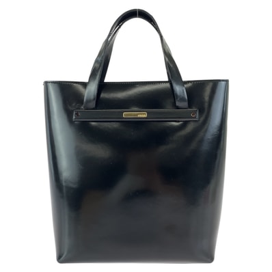 GUCCI グッチ ヴィンテージ ブラック 黒 ゴールド金具 エナメル ハンドバッグ 601320 【中古】