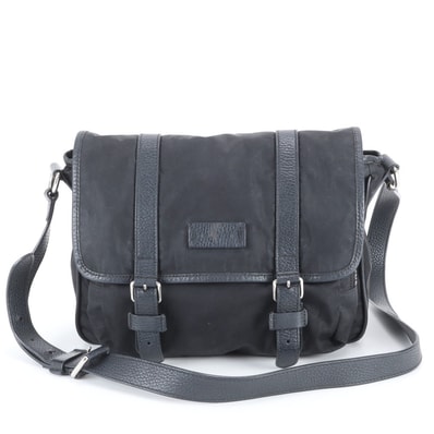 ■美品 グッチ510335 ショルダーバッグ レザー×ナイロン