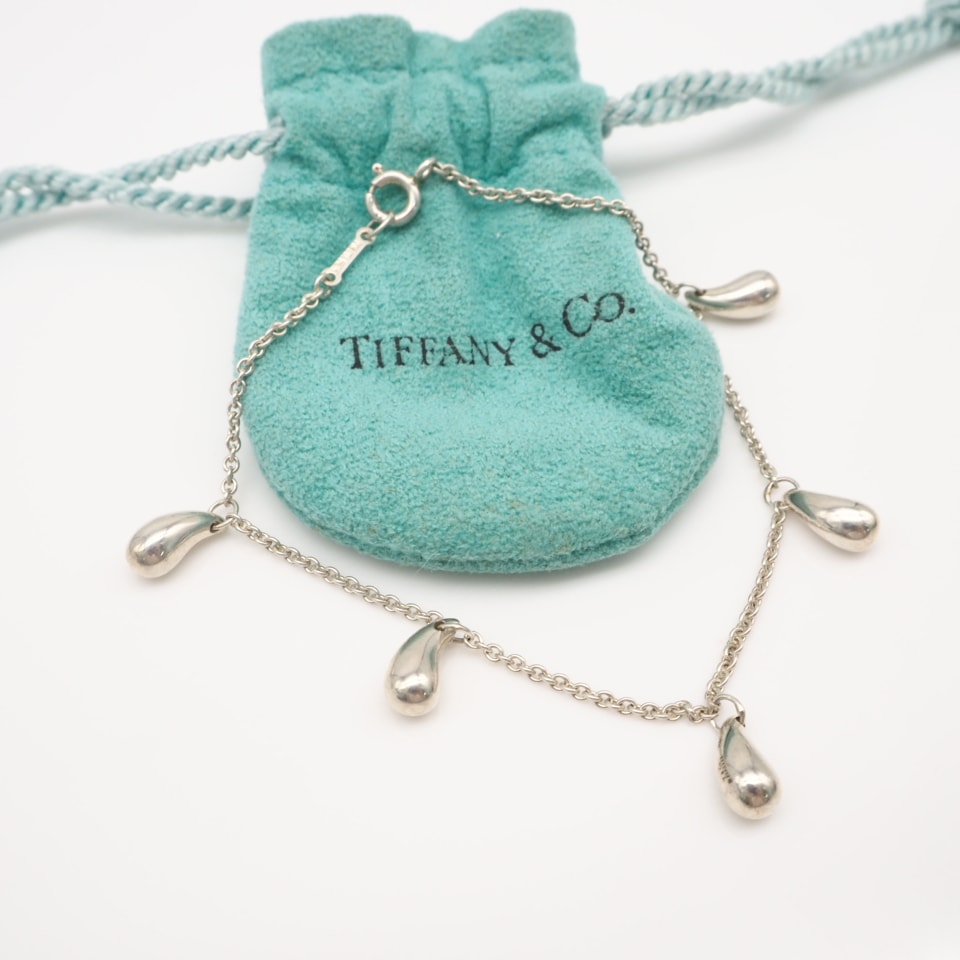 美品 TIFFANY&Co. ティファニー エルサ ペレッティ 5ティアドロップ ブレスレット SV925 - ブレスレット シルバー シルバー レディース