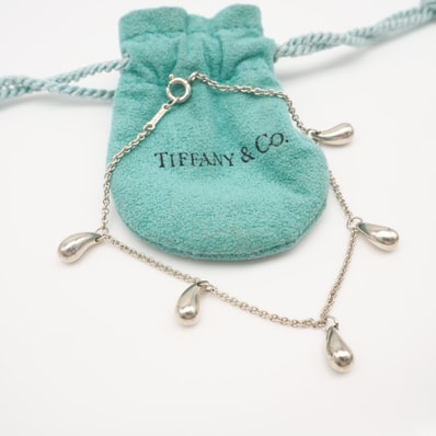 美品 TIFFANY&Co. ティファニー エルサ ペレッティ 5ティアドロップ ブレスレット SV925 - ブレスレット シルバー シルバー レディース