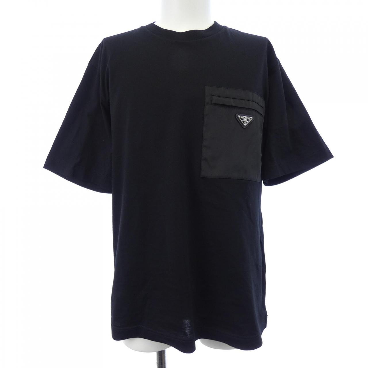 プラダ PRADA トライアングルロゴ RE-NYLON ジャージー Tシャツ UJN661 SWMO 11CK Tシャツ
