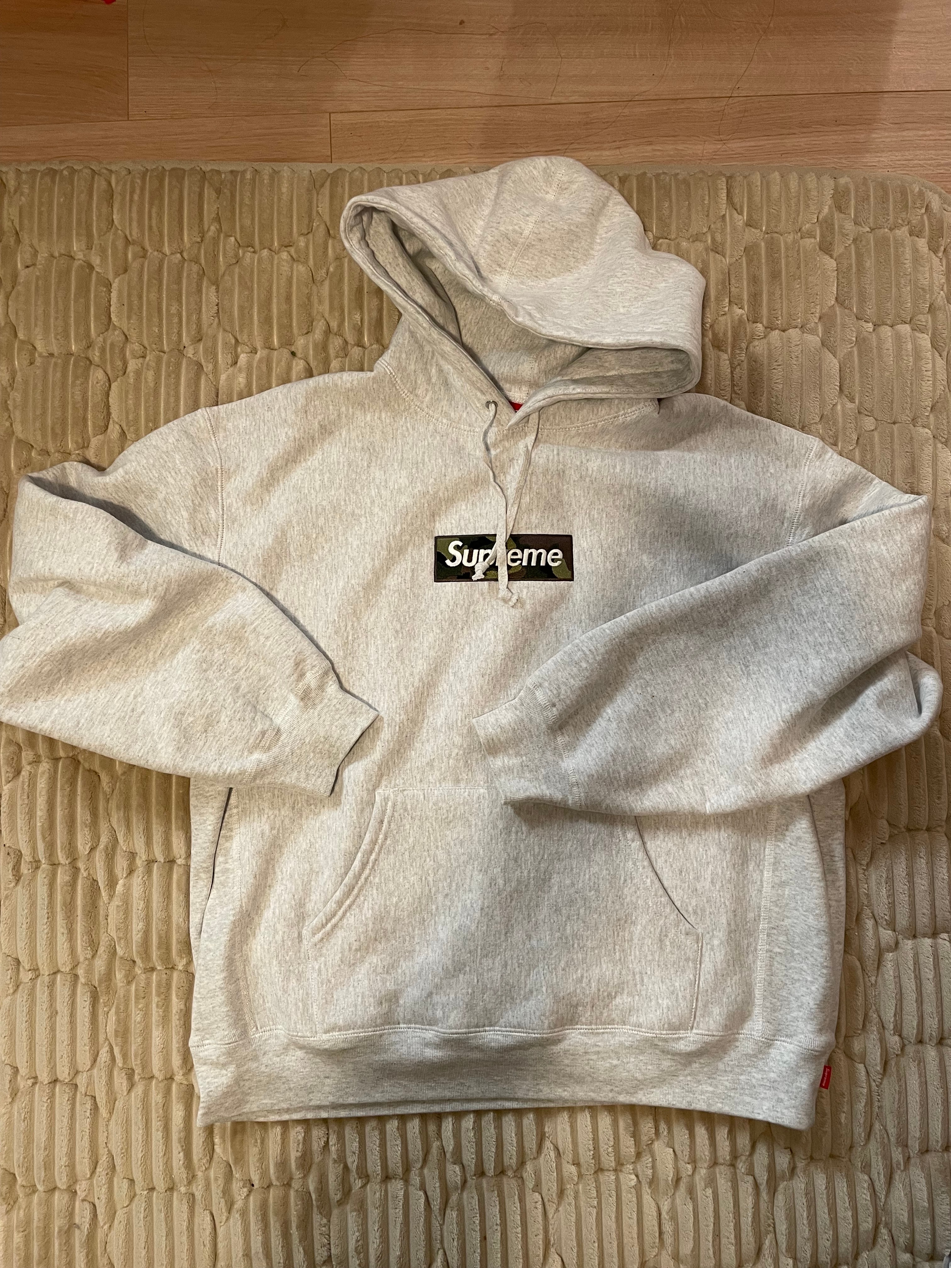 Supreme Box Logo Hooded Sweatshirt "Ash Grey" (23FW)