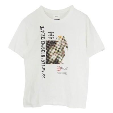 WTAPS ダブルタップス Tシャツ 20SS DCLXVI S/S TEE ロゴ プリント 半袖 Tシャツ ホワイト系 X02【中古】