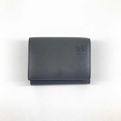 LOEWE(ロエベ) アナグラム トライフォールド 三つ折り財布 ブラック