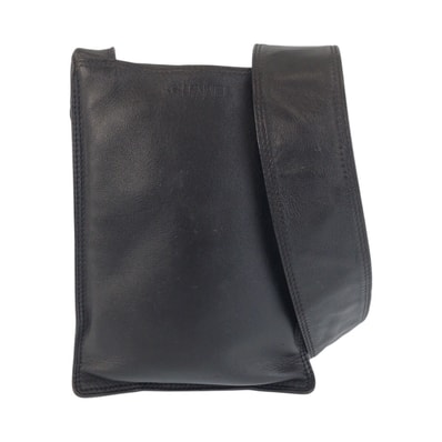 美品 CHANEL シャネル ヴィンテージ ブラック 黒 ゴールド金具 レザー ショルダーバッグ ポシェット 601622 【中古】