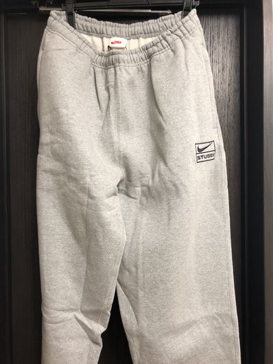 Stussy × Nike NRG Washed Fleece Pant (Asia Size) "Grey" DJ9491-063
