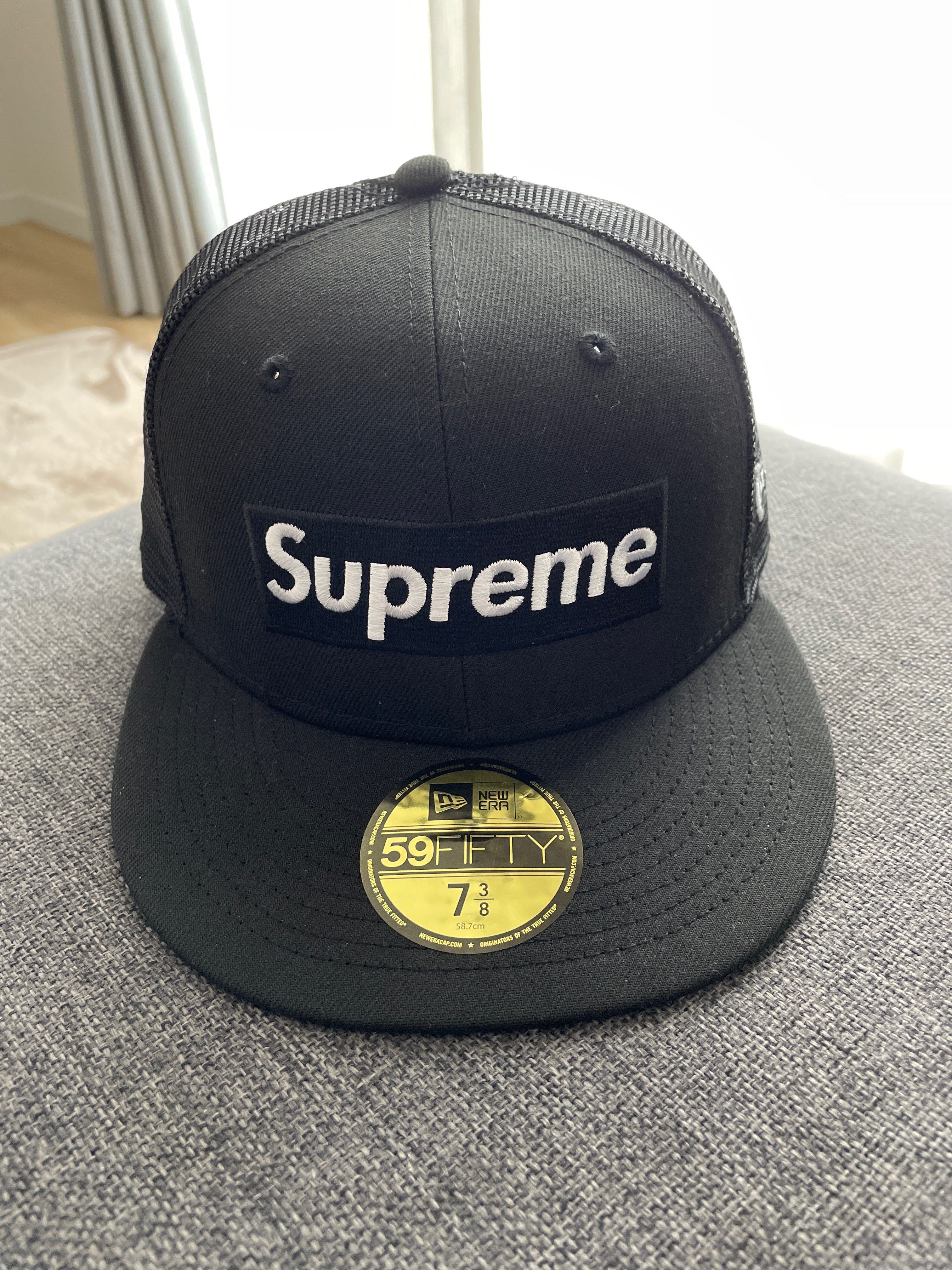 Supreme Box Logo Mesh Back New Era "Black" (22SS)