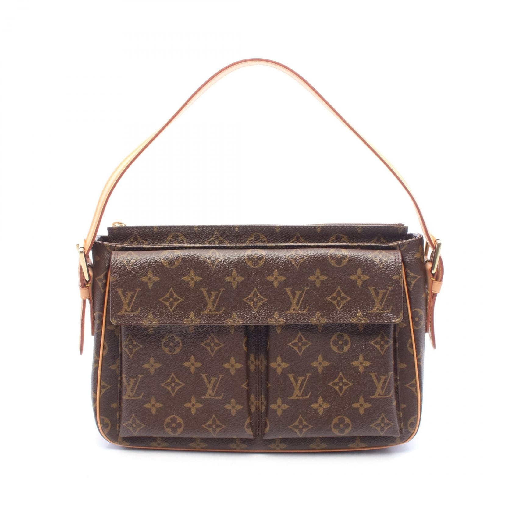 ルイ・ヴィトン LOUIS VUITTON ヴィバシテGM モノグラム ショルダーバッグ バッグ PVCコーティングキャンバス レザー モノグラム レディース ブラウン系 M51163 【中古】