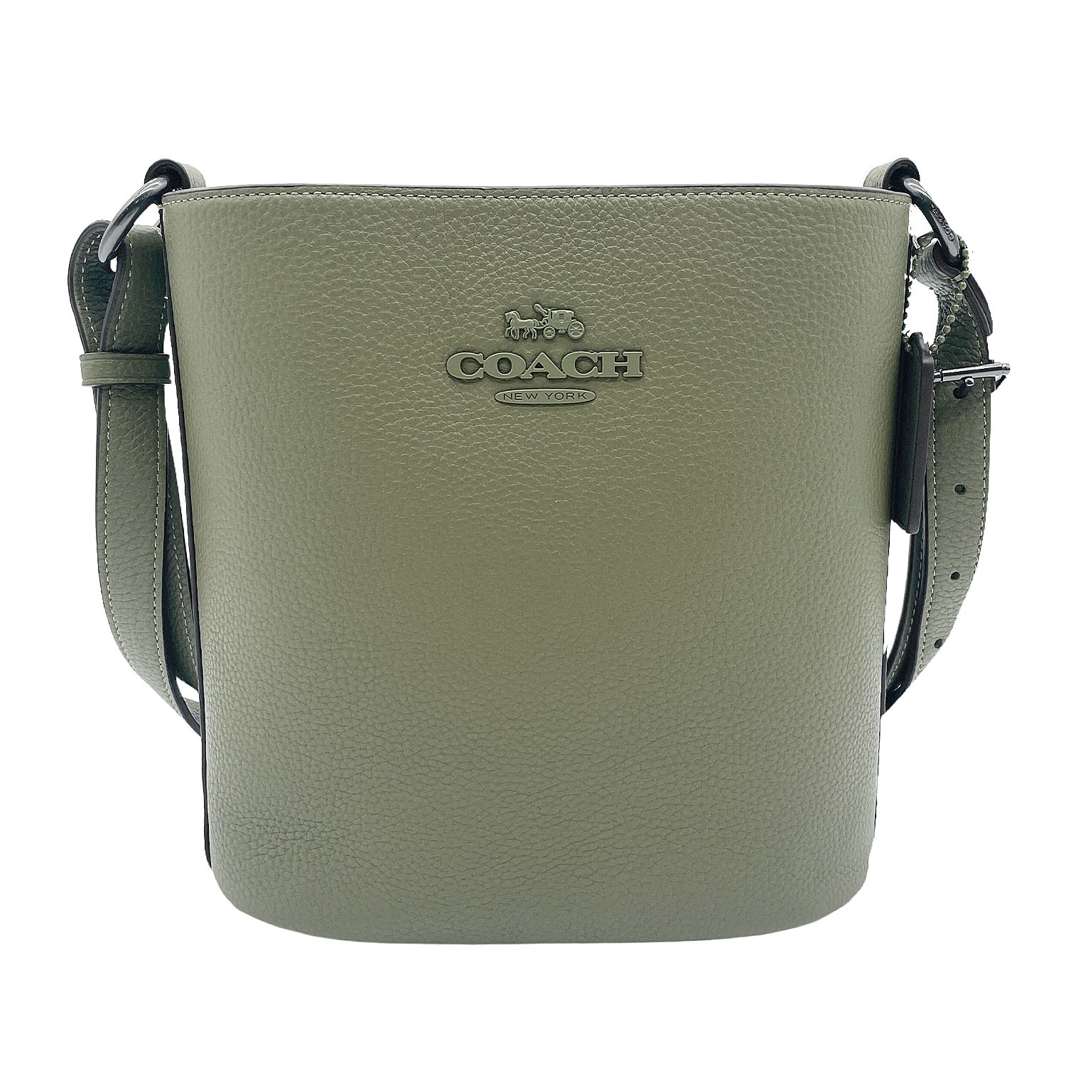 COACH コーチ ソフィー ショルダーバッグ
 バケットバッグ 2WAY ペブル レザー カーキ レディース
 【中古】