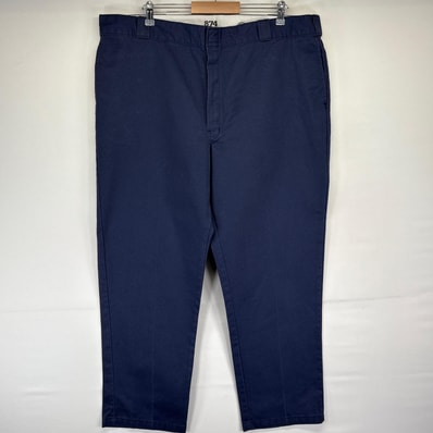 古着 ディッキーズ Dickies ワークパンツ 874 ワンポイントロゴ 大きいサイズ チノパン 長ズボン w44 L32 ネイビー メンズ