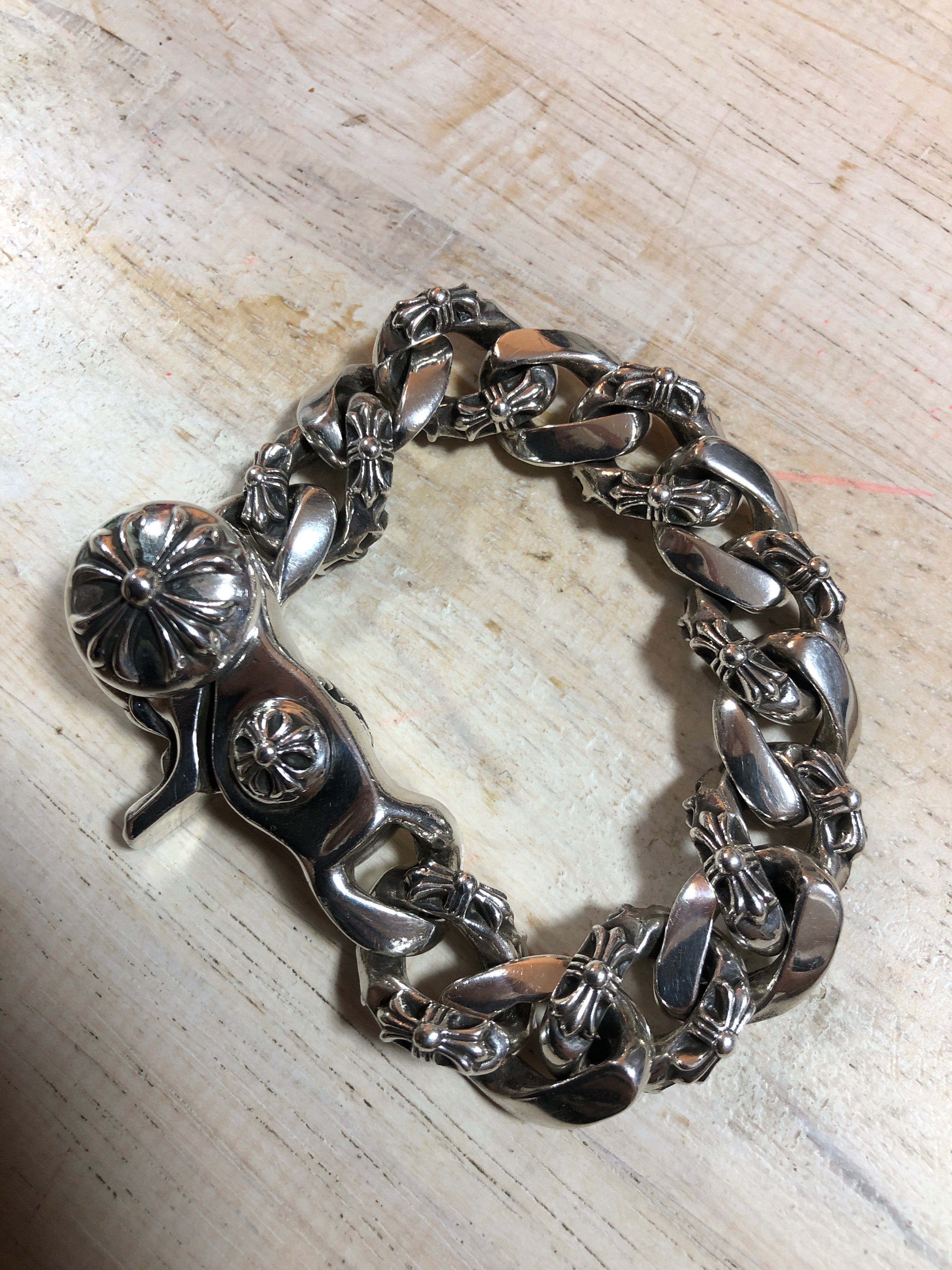 Chrome Hearts Fancy Link Bracelet / Clip "Silver"