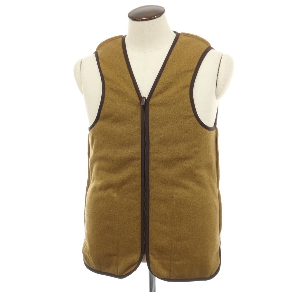 【中古】バブアー Barbour アクリル ジップアップ ファー ライナーベスト ブラウン【サイズ40】【メンズ】