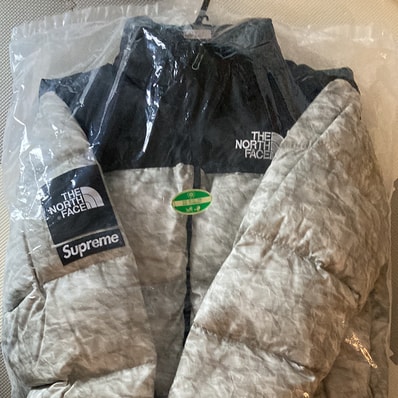 Supreme x The North Face Nuptse Jacket "White Paper Print"