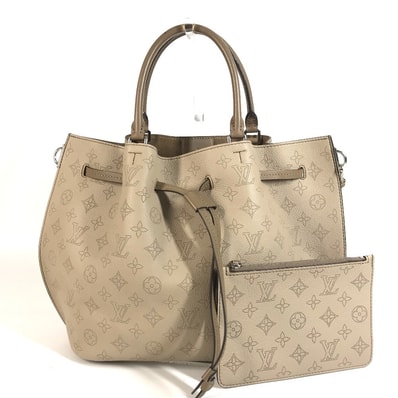 ルイヴィトン LOUIS VUITTON ジロラッタ M54403 モノグラムマヒナ カバン トートバッグ ハンドバッグ モノグラムマヒナレザー ガレ ベージュ
