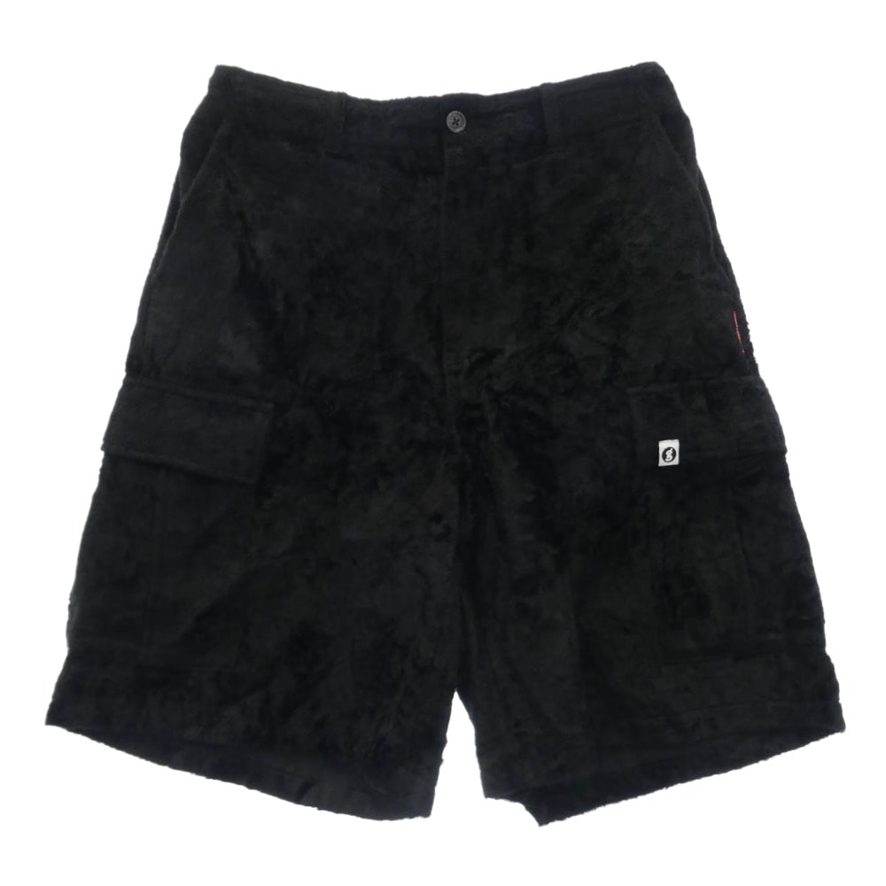 Supreme シュプリーム ショートパンツ 25SS x GOODENOUGH グッドイナフ Crushed Rayon Cargo Short クラッシュ レーヨン カーゴ ショーツ ハーフ ショート パンツ ブラック系 34【中古】