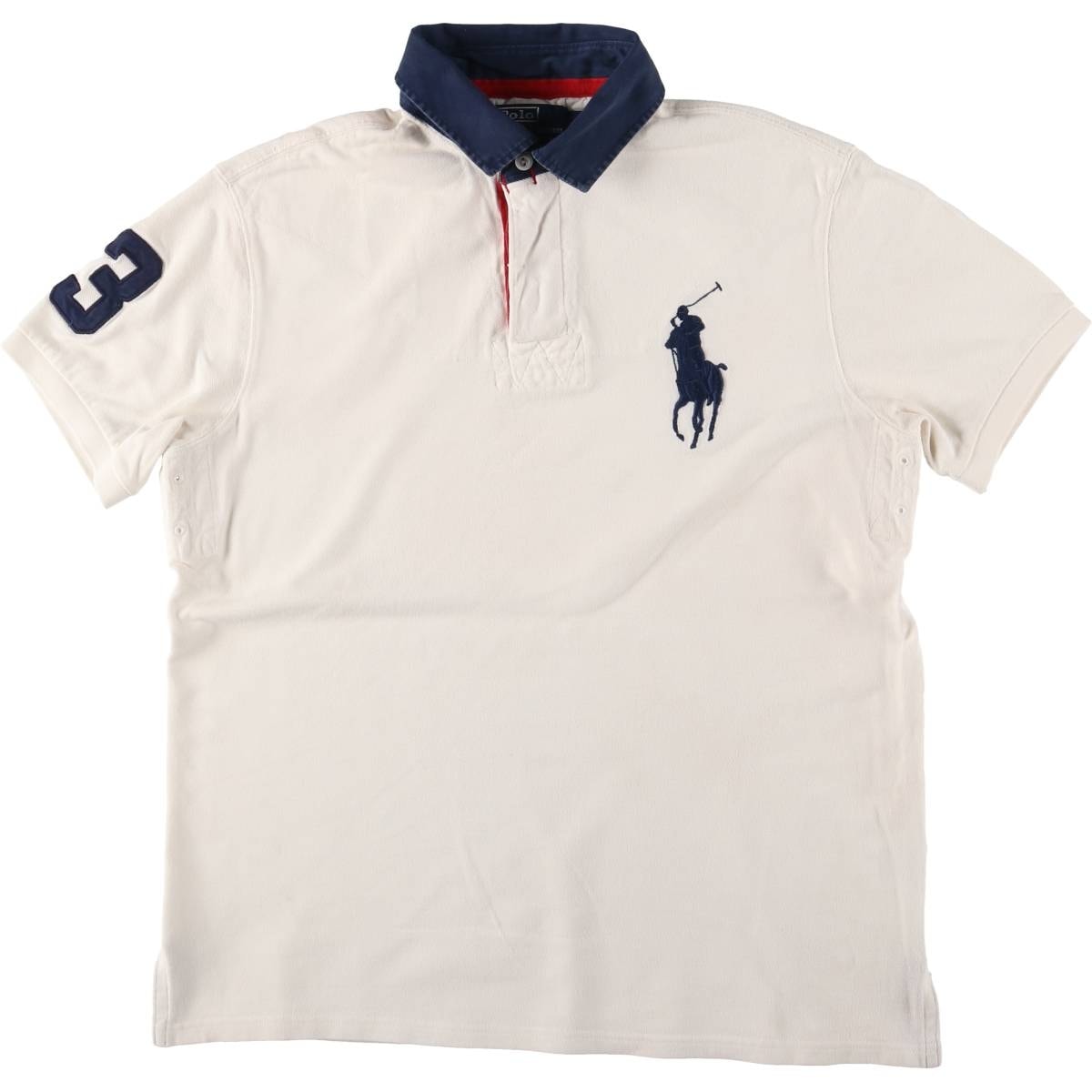 古着 ラルフローレン Ralph Lauren POLO by Ralph Lauren CUSTOM FIT ビックポニー 半袖 ポロシャツ メンズL相当/eaa551597