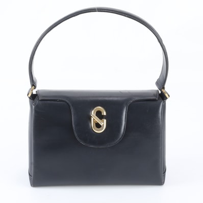 ■美品 グッチ Gロゴ ターンロックショルダーバッグ レザー