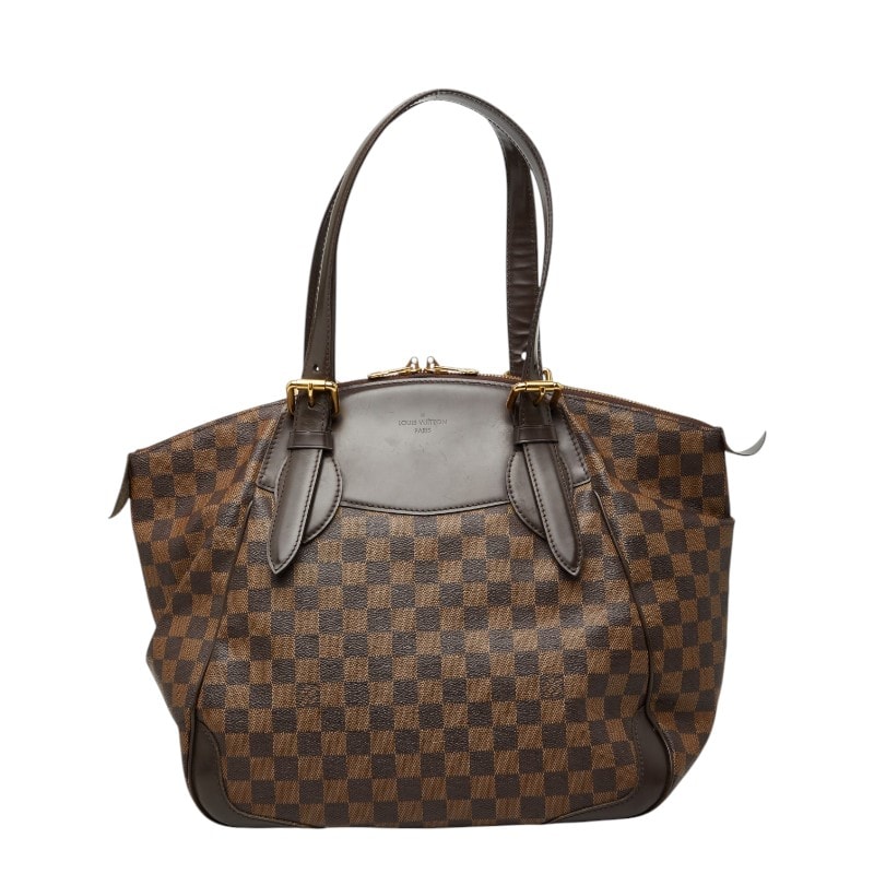 ルイ ヴィトン ダミエ ヴェローナGM ハンドバッグ トートバッグ N41119 エベヌ ブラウン PVC レザー レディース LOUIS VUITTON 【中古】