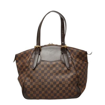 ルイ ヴィトン ダミエ ヴェローナGM ハンドバッグ トートバッグ N41119 エベヌ ブラウン PVC レザー レディース LOUIS VUITTON 【中古】