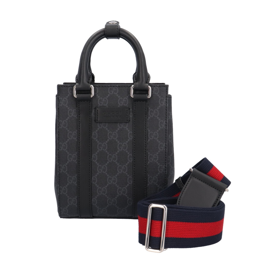 グッチ ミニショルダーバッグ GGスプリーム ショルダーバッグ GGスプリームキャンバス 696010 グレー ユニセックス GUCCI 中古