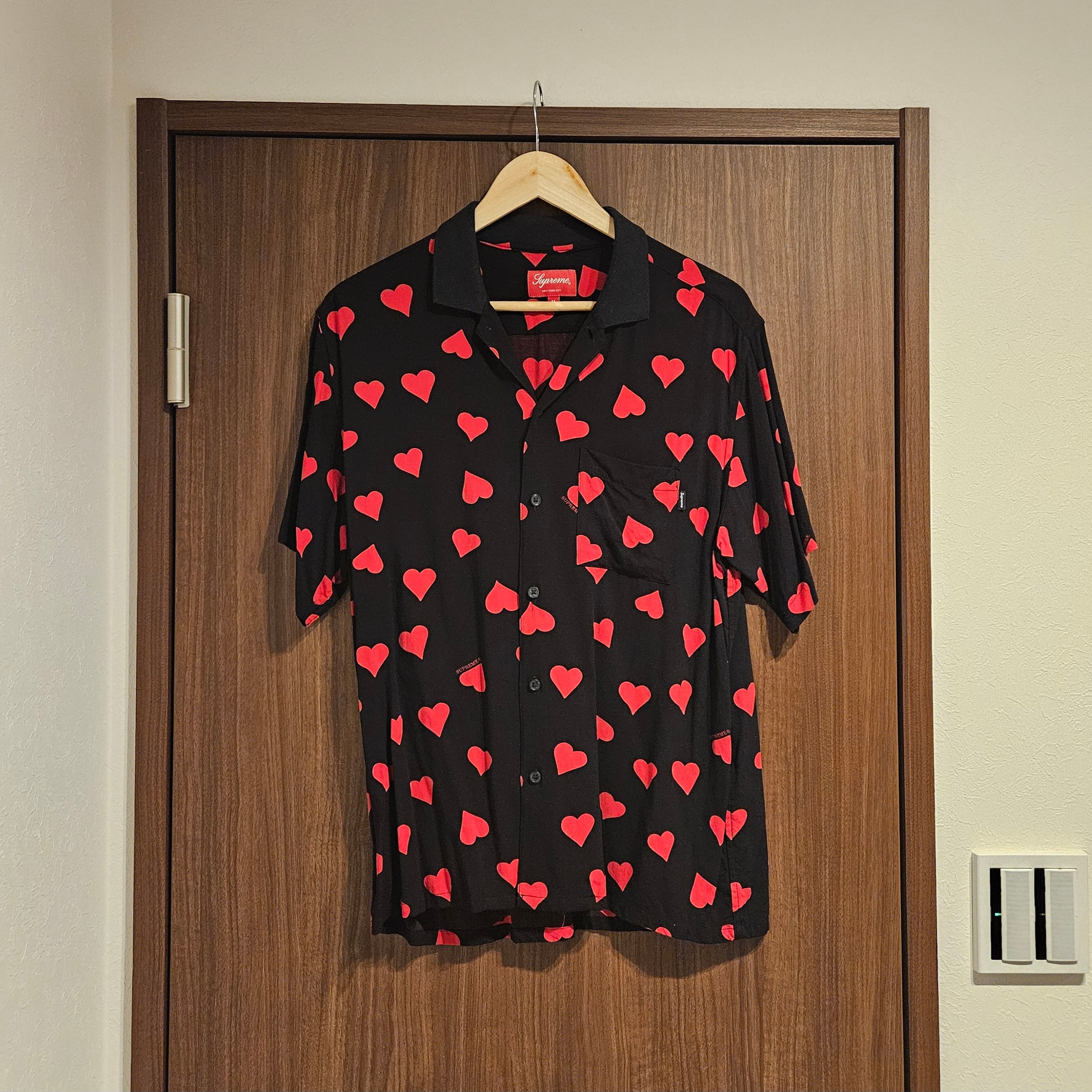 Supreme Hearts Rayon Shirt "Black"
