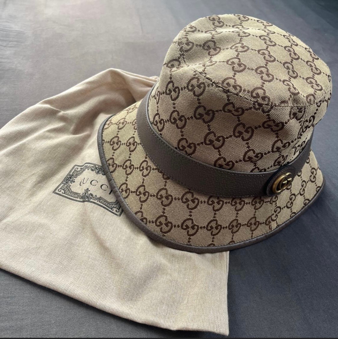 GUCCI GG Canvas Bucket Hat "Beige/Brown"